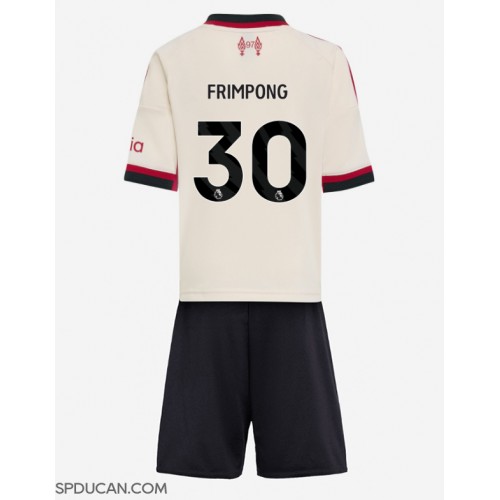 Dječji Nogometni Dres Liverpool Jeremie Frimpong #30 Gostujuci 2025-26 Kratak Rukav (+ Kratke hlače)